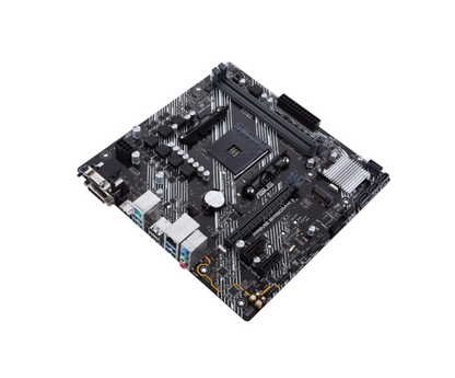 ASUS AMD B450 (Ryzen AM4) micro ATX motherboard with M.2 support, HDMI/DVI-D/D-Sub, SATA 6 Gbps, 1 Gb Ethernet, USB 3.2 Gen 1 Type-A, BIOS FlashBack™ (PRIME B450M-K II)