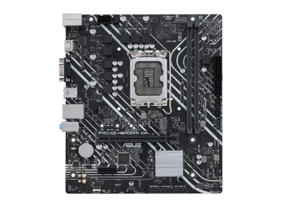 ASUS Intel® H610 (LGA 1700) mic-ATX motherboard with DDR4, PCIe 4.0, M.2 slot, Realtek 1 Gb Ethernet, HDMI®, D-Sub, USB 3.2 Gen 1 ports, SATA 6 Gbps, COM header, RGB header (PRIME H610M-K D4)