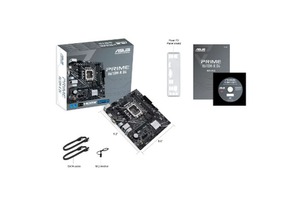 ASUS Intel® H610 (LGA 1700) mic-ATX motherboard with DDR4, PCIe 4.0, M.2 slot, Realtek 1 Gb Ethernet, HDMI®, D-Sub, USB 3.2 Gen 1 ports, SATA 6 Gbps, COM header, RGB header (PRIME H610M-K D4)