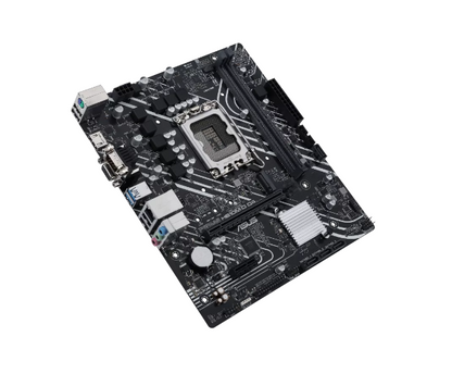 Intel® H610 (LGA 1700) mic-ATX motherboard with DDR4, PCIe 4.0, M.2 slot, Realtek 1 Gb Ethernet, HDMI®, D-Sub, USB 3.2 Gen 1 ports, SATA 6 Gbps, COM port, LPT header, RGB header (PRIME H610M-D D4)