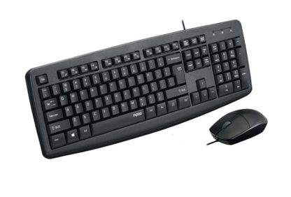 Rapoo Wires USB Optical Mouse and Keyboard Combo (NX1600)