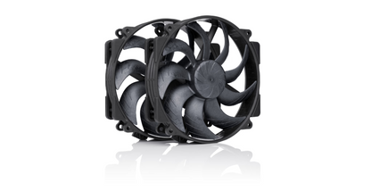 Noctua NF-A14x25r G2 PWM Sx2-PP chromax.black Next-gen black round 140mm dual fan set
