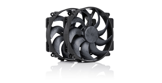Noctua NF-A14x25r G2 PWM Sx2-PP chromax.black Next-gen black round 140mm dual fan set