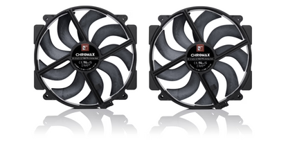 Noctua NF-A14x25r G2 PWM Sx2-PP chromax.black Next-gen black round 140mm dual fan set