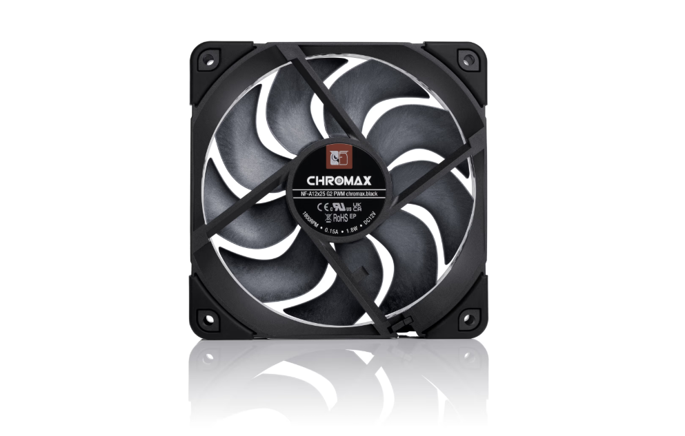 Noctua NF-A12x25 G2 PWM Chromax Black Next-gen black 120mm fan