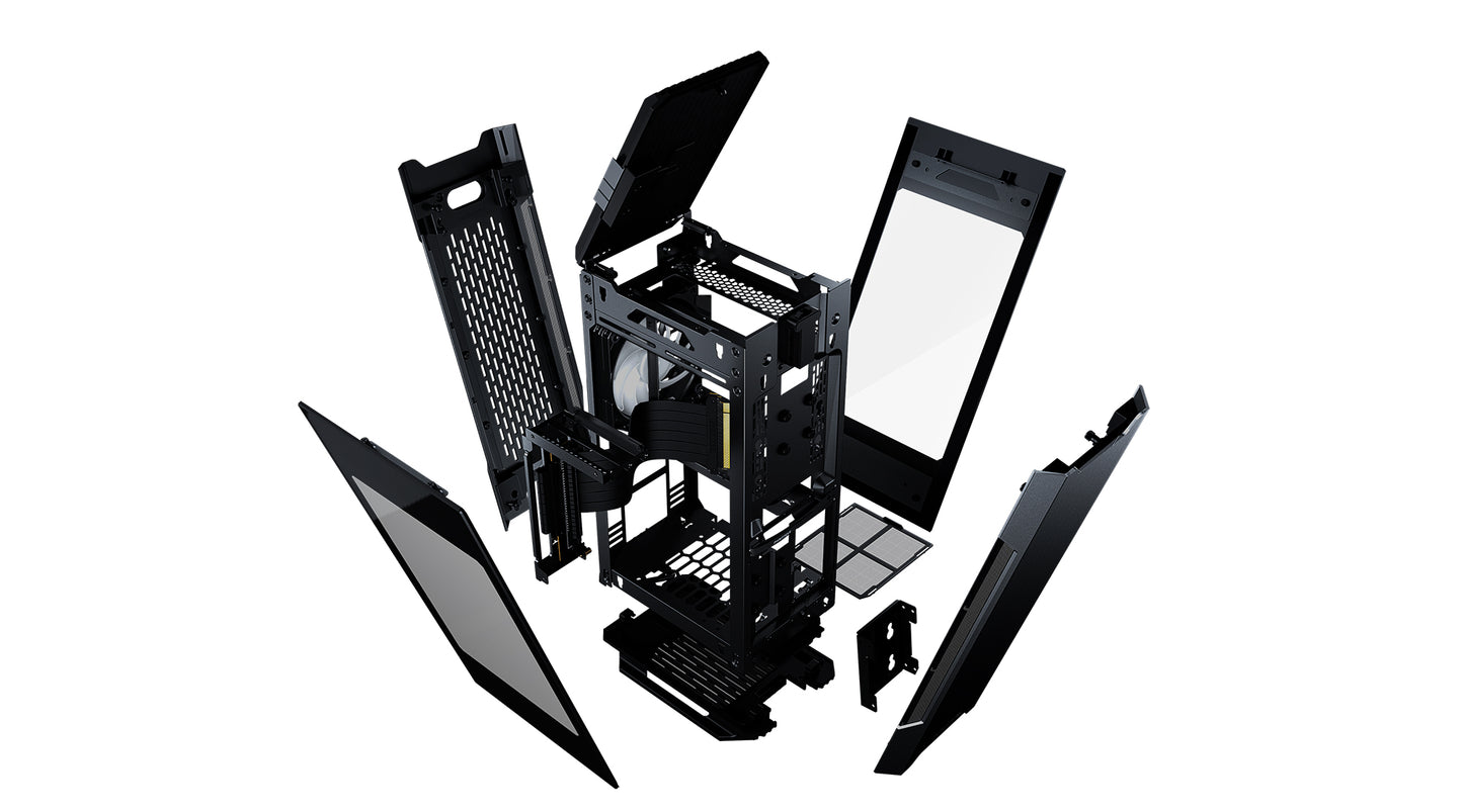 Phanteks Evolv Shift 2 Mini-ITX case, Tempered Glass Side Panels, Aluminum Panels, D-RGB (PH-ES217E_BK02)