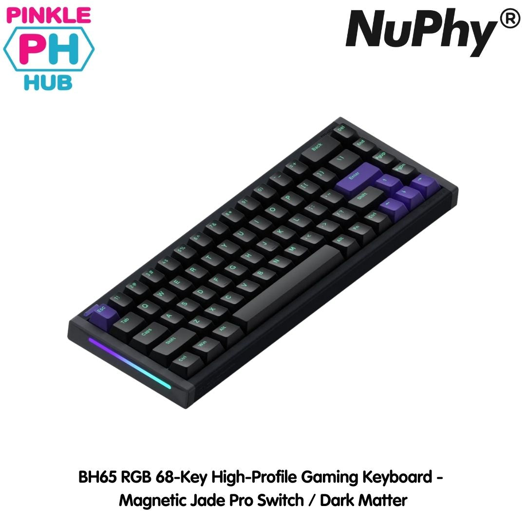 NuPhy®X BH65 RGB 68-Key High-Profile Gaming Keyboard - Magnetic Jade Pro Switch / Dark Matter