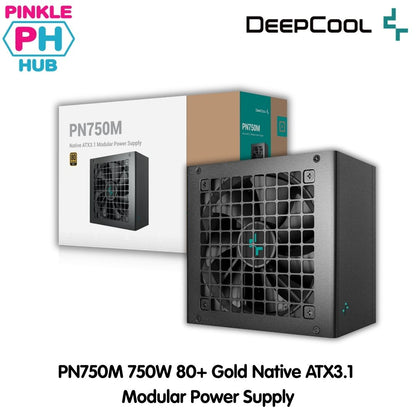 DEEPCOOL PN750M 750W 80+ Gold Native ATX 3.1 Modular Power Supply - Black