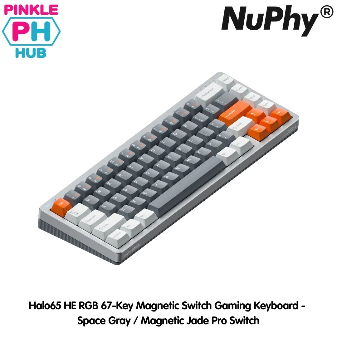 NuPhy® Halo65 HE RGB 67-Key Magnetic Switch Gaming Keyboard -  Space Gray / Magnetic Jade Pro Switch
