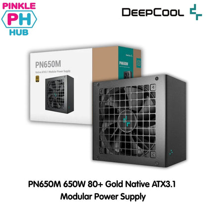 DEEPCOOL PN650M 650W 80+ Gold Native ATX 3.1 Modular Power Supply - Black