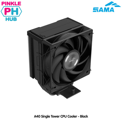 SAMA X40 Single Tower CPU Cooler - Black