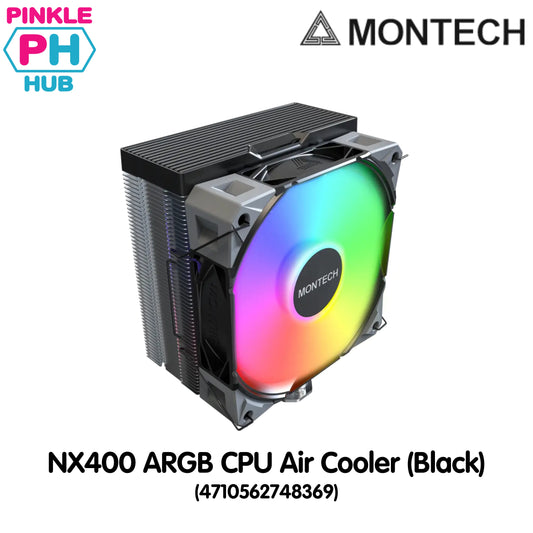 Montech NX400 ARGB CPU Air Cooler (Black/White)