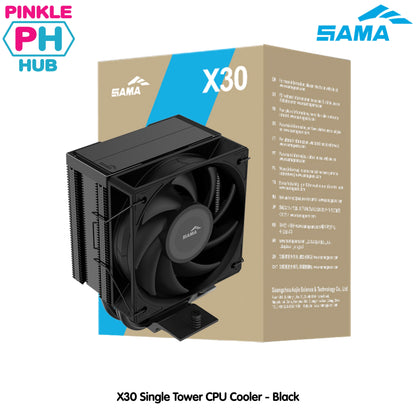 SAMA X30 Single Tower CPU Cooler - Black