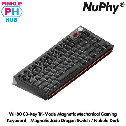 NuPhy® WH80 83-Key Tri-Mode Magnetic Mechanical Gaming Keyboard - Magnetic Jade Dragon Switch / Nebula Dark