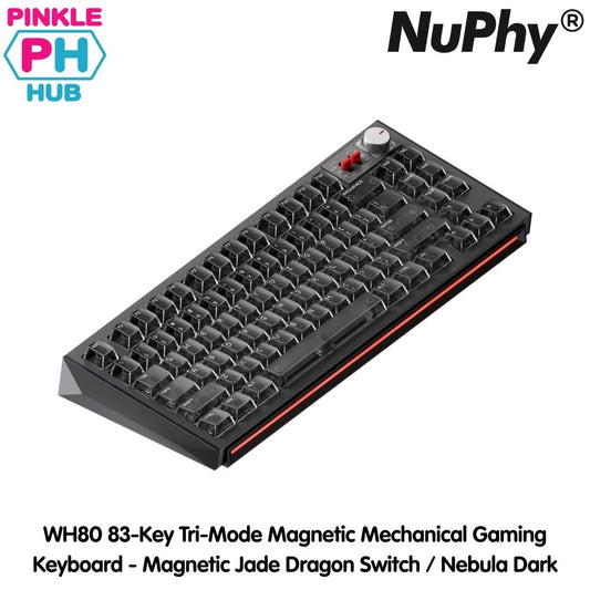 NuPhy® WH80 83-Key Tri-Mode Magnetic Mechanical Gaming Keyboard - Magnetic Jade Dragon Switch / Nebula Dark
