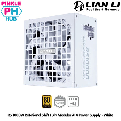 LIAN LI RS 1000W Rotational Shift Fully Modular ATX Power Supply - Black | White