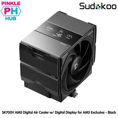SUDOKOO SK700V AM5 Digital Air Cooler with Digital Display for AM5 Exclusive - Black | White