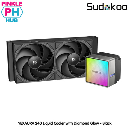 SUDOKOO NEXAURA 240 Liquid Cooler with Diamond Glow - Black