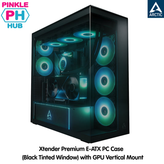 ARCTIC Xtender Premium E-ATX PC Case - (Black Tinted Window) with GPU Vertical Mount