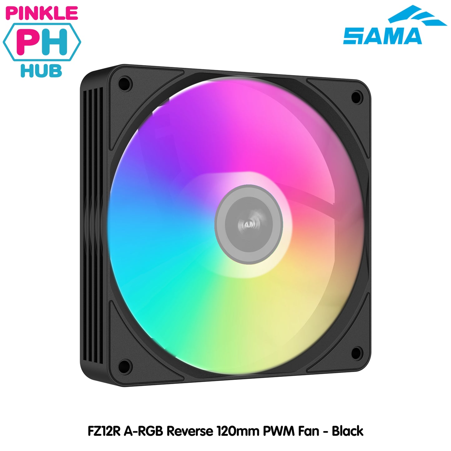 Sama FZ12R A-RGB Reverse 120mm PWM Fan - Black