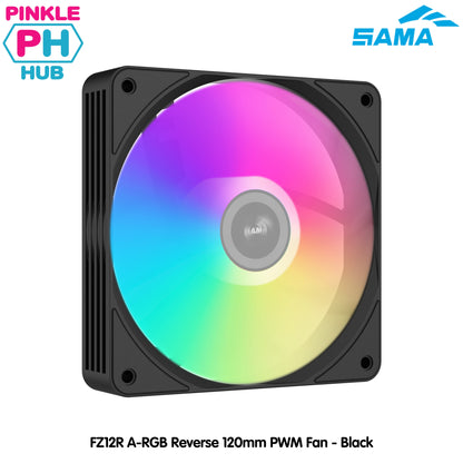 Sama FZ12R A-RGB Reverse 120mm PWM Fan - Black