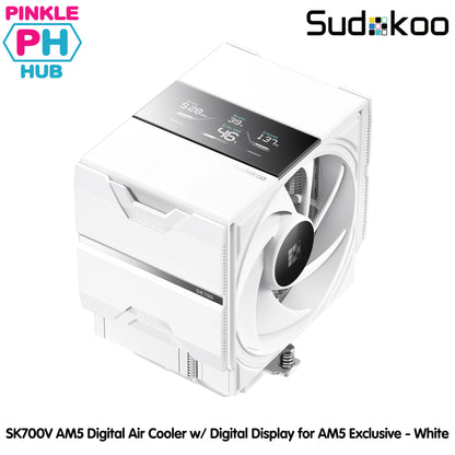SUDOKOO SK700V AM5 Digital Air Cooler with Digital Display for AM5 Exclusive - Black | White