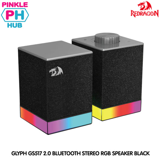 REDRAGON GLYPH GS517 2.0 BLUETOOTH STEREO RGB SPEAKER BLACK