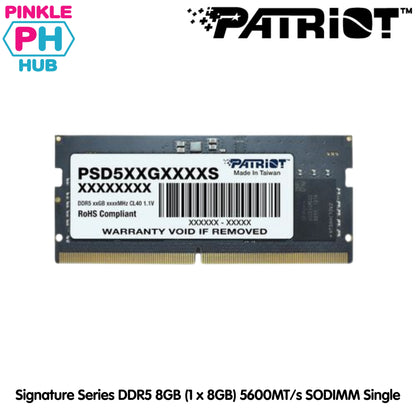 Patriot Memory Signature Line - 8GB DDR5 5600Mhz CL46 SODIMM