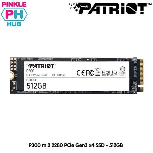 Patriot P300 m.2 2280 PCIe Gen3 x4 SSD - 512GB | 1TB