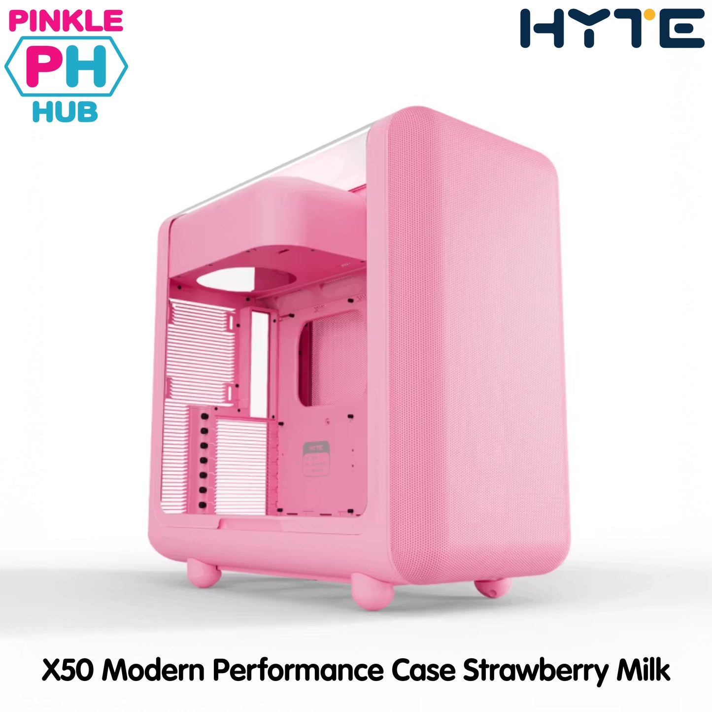 HYTE X50 Modern Performance Case Strawberry Milk