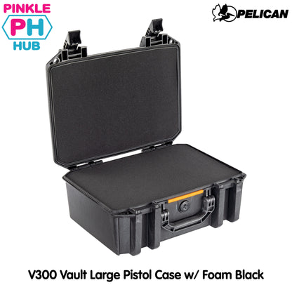 Pelican V300 Vault Large Pistol Case w/ Foam Black