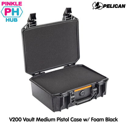 Pelican V200 Vault Medium Pistol Case w/ Foam Black