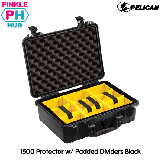 Pelican 1500 Protector w/ Padded Dividers Black