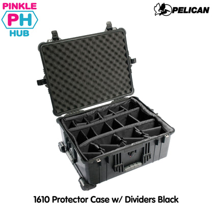 Pelican 1610 Protector Case w/ Dividers Black