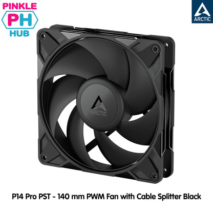ARCTIC P14 Pro PST - 140 mm PWM Fan with Cable Splitter Black