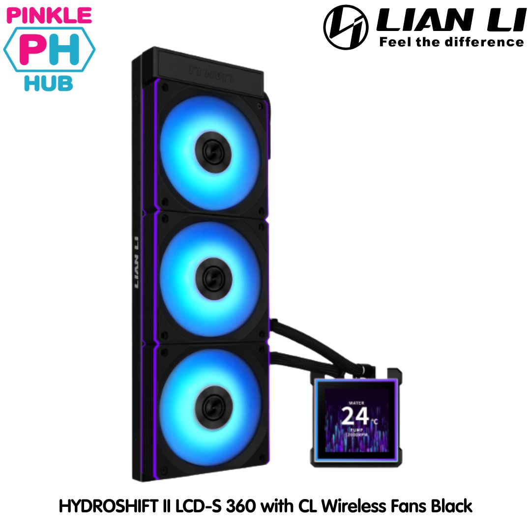 LIAN-LI HYDROSHIFT II LCD-S 360 with CL wireless fans Black | White