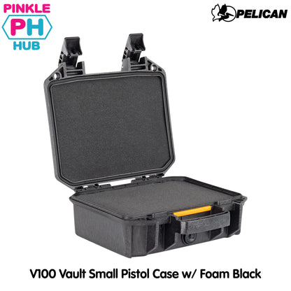 Pelican V100 Vault Small Pistol Case w/ Foam Black