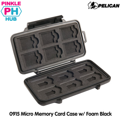 Pelican 0915 Micro Memory Card Case w/ Foam Black