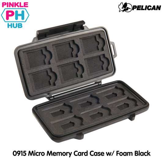 Pelican 0915 Micro Memory Card Case w/ Foam Black