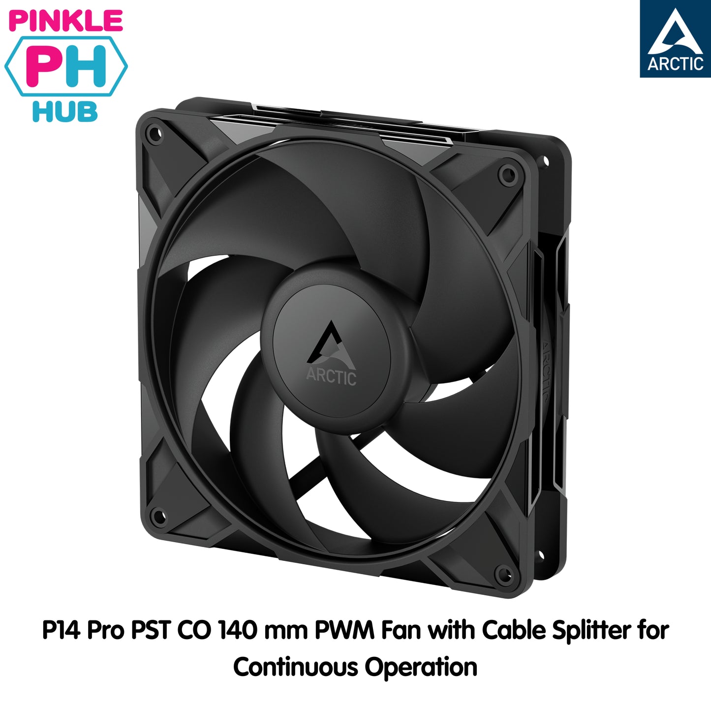 ARCTIC P14 Pro PST CO 140 mm PWM Fan with Cable Splitter for Continuous Operation