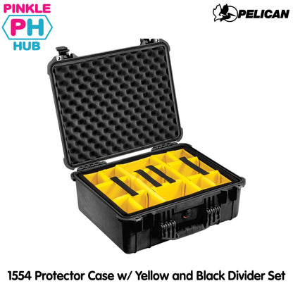 Pelican 1554 Protector Case w/ Yellow and Black Divider Set
