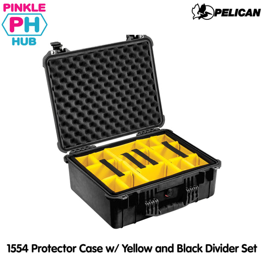 Pelican 1554 Protector Case w/ Yellow and Black Divider Set
