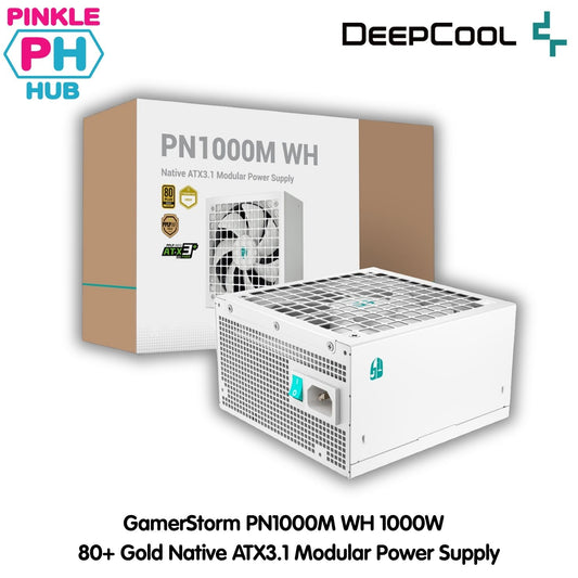 DEEPCOOL GamerStorm PN1000M 1000W WH 80+ Gold Native ATX3.1 Modular Power Supply - White