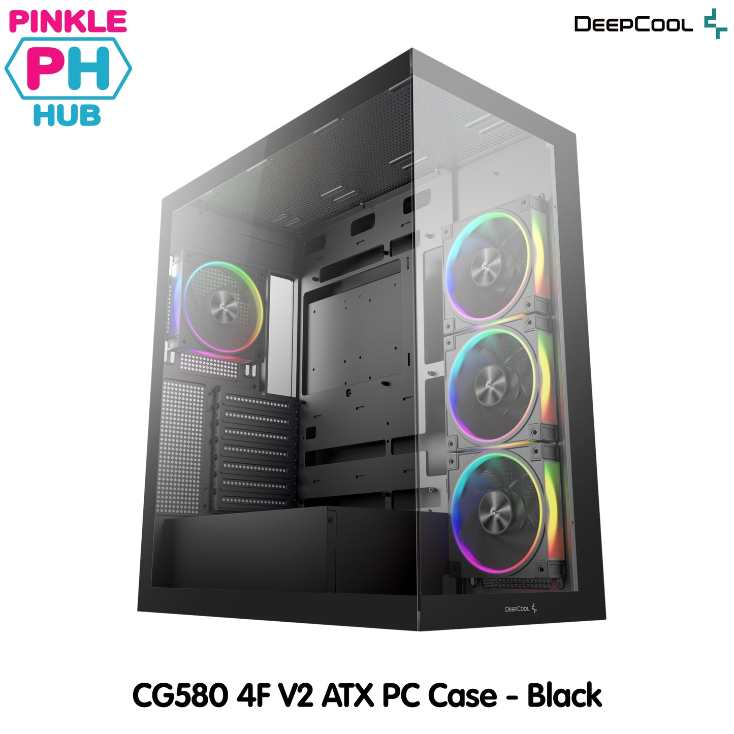 DEEPCOOL CG580 4F V2 ATX PC Case | Black / White