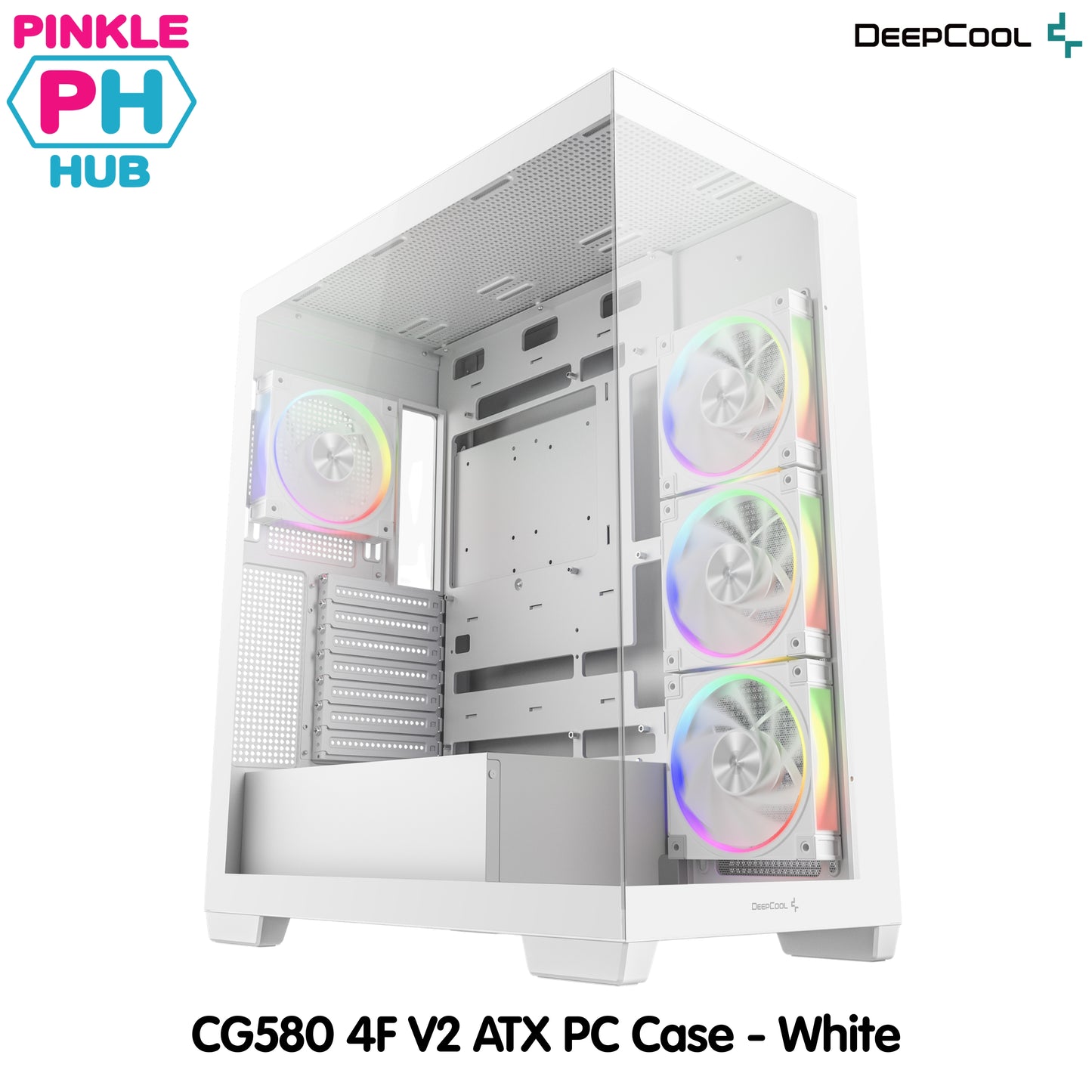 DEEPCOOL CG580 4F V2 ATX PC Case | Black / White