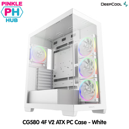 DEEPCOOL CG580 4F V2 ATX PC Case | Black / White