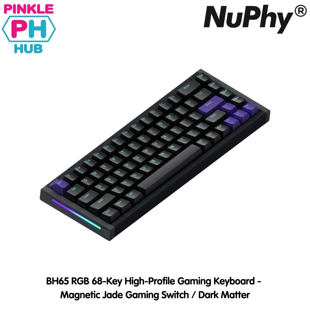 NuPhy®X BH65 RGB 68-Key High-Profile Gaming Keyboard - Magnetic Jade Gaming Switch / Dark Matter