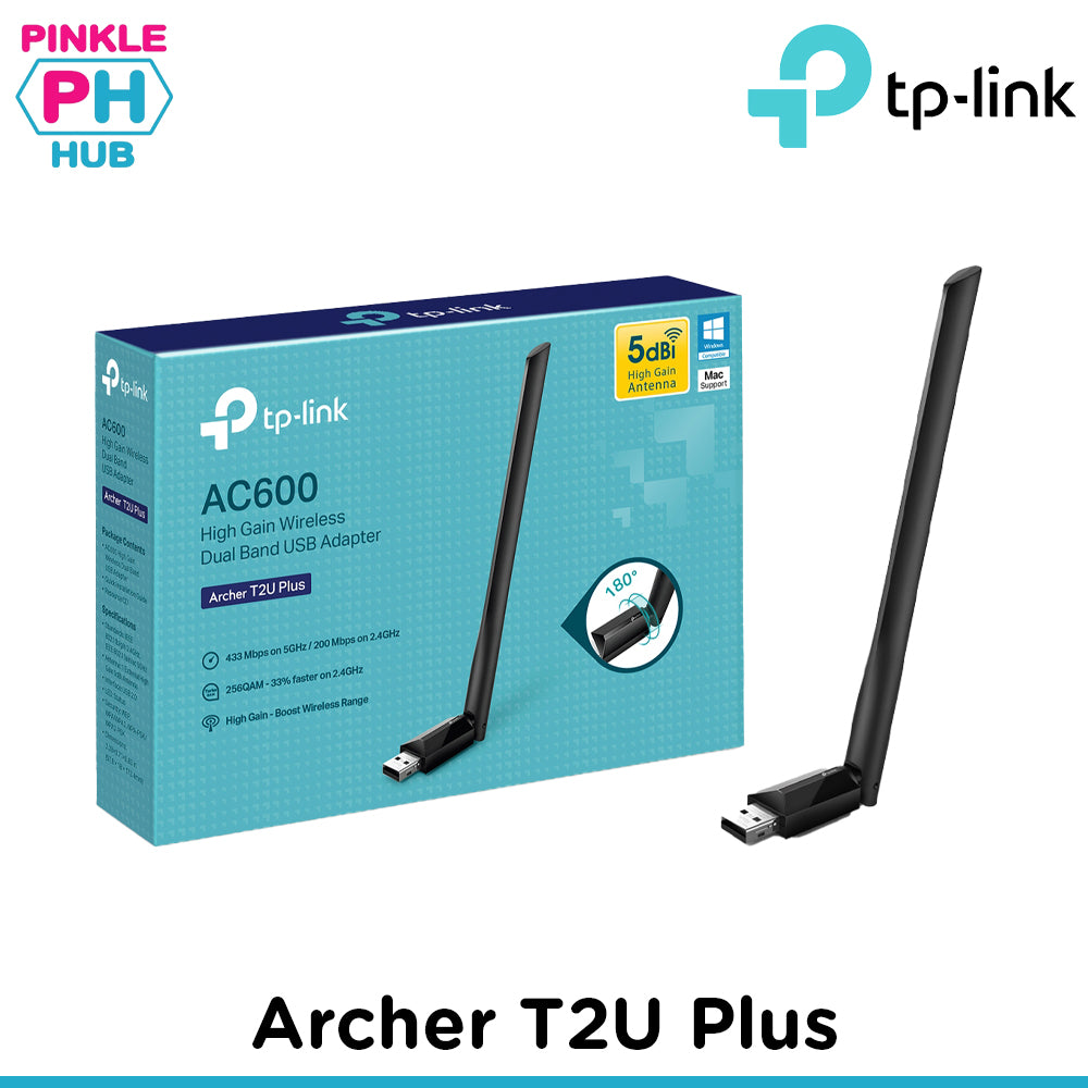 Archer T2U Plus AC600 High Gain Wireless Dual Band USB Adapter