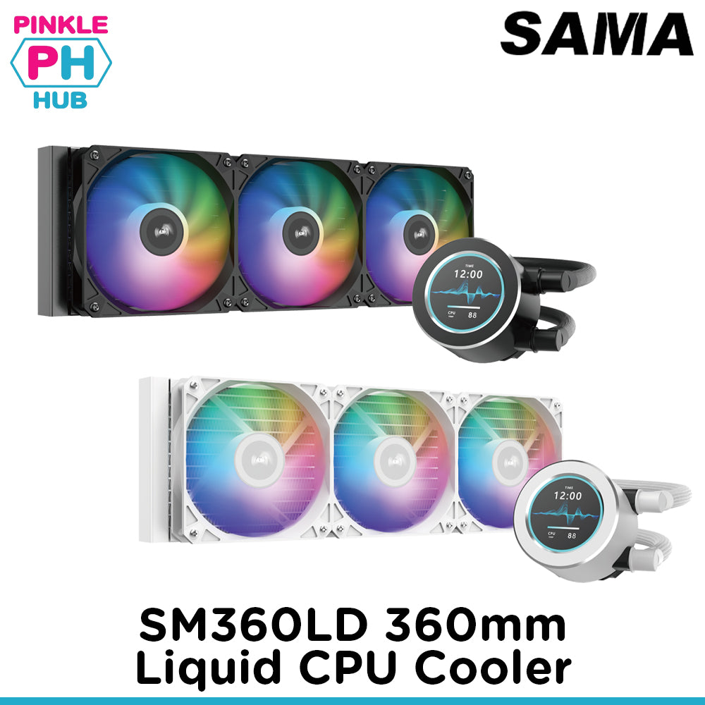 SAMA SM360LD 360mm Liquid CPU Cooler RGB Fans Digital Display