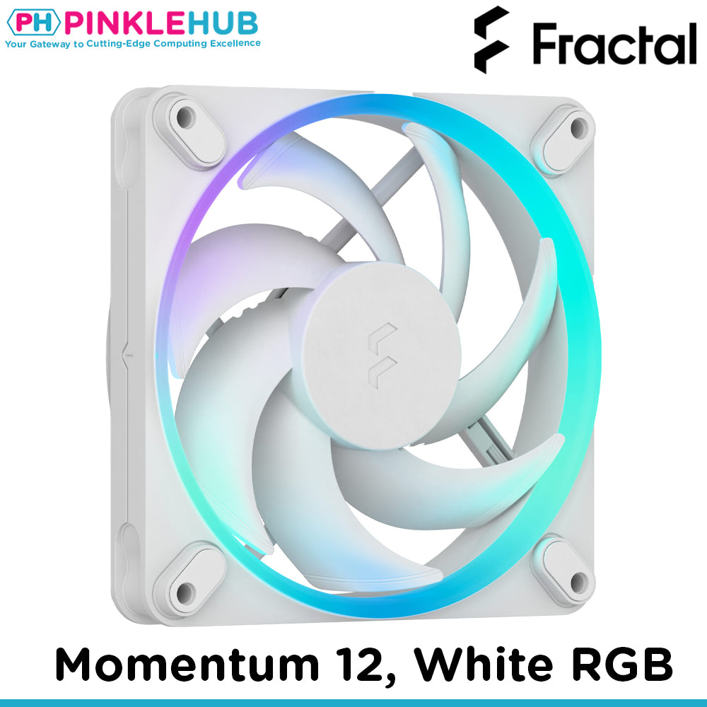 Fractal Momentum 12, Black/White 120mm Fan